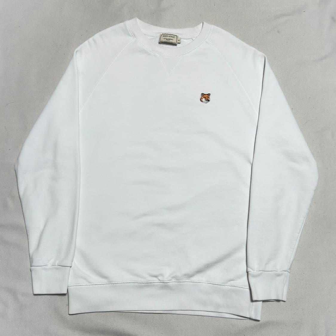 XL 메종키츠네 폭스 헤드 패치 화이트 맨투맨 상품이미지2