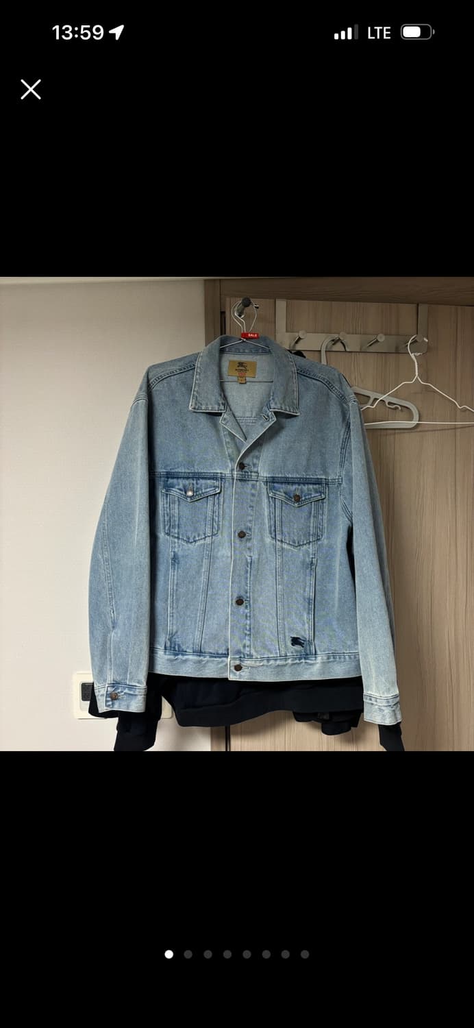Supreme x Burberry Denim Trucker Jacket 상품이미지2