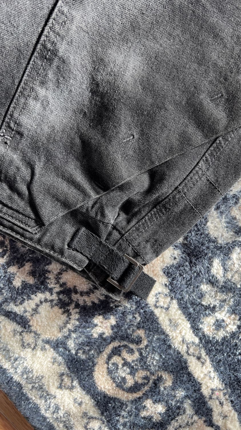 [M] 누마레 ee 가먼츠 다이드 워크팬츠 워시드 블랙 상품이미지6