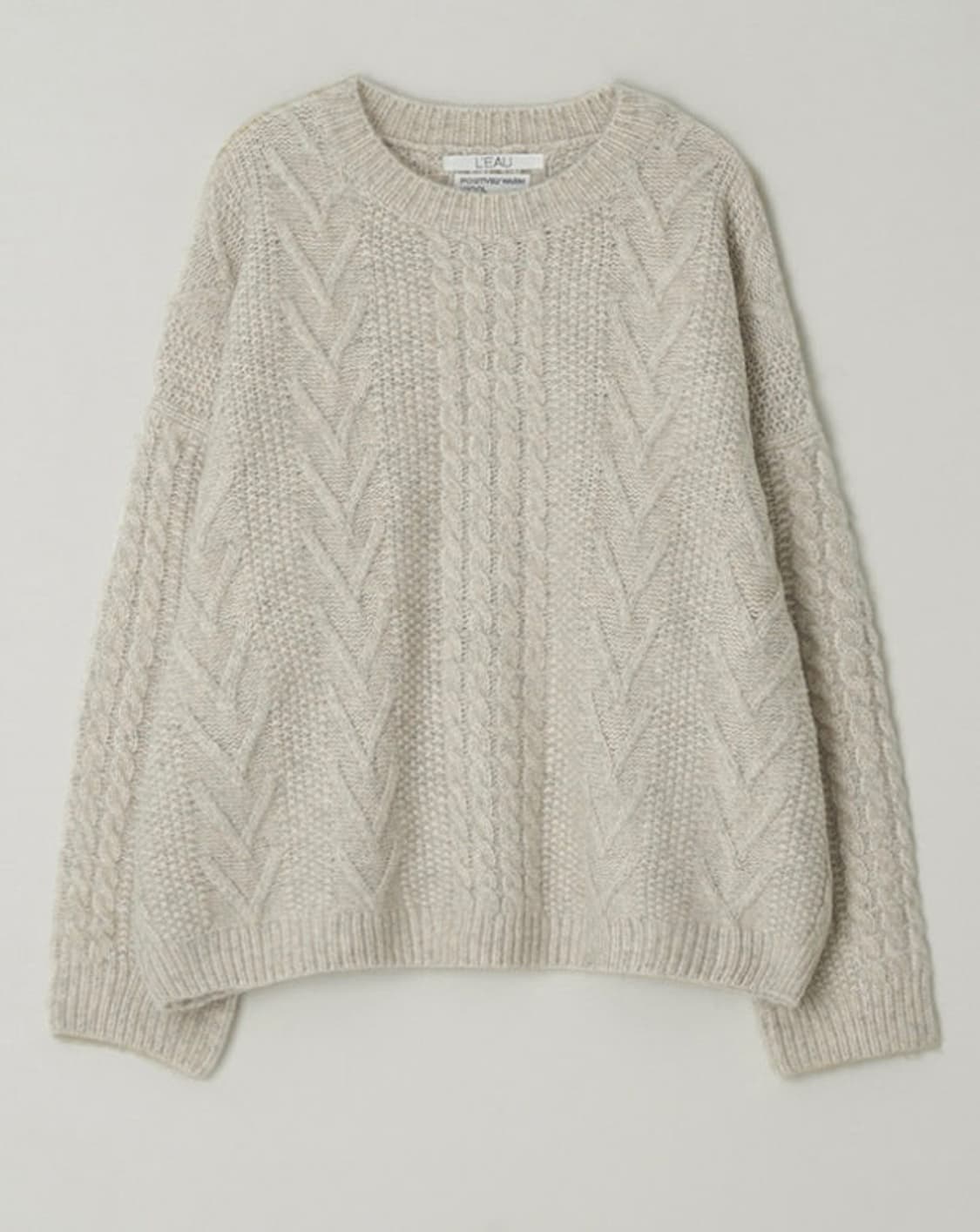 L'EAU 로우서울 케이블 니트 아이보리 (빠른 거래) 상품이미지1