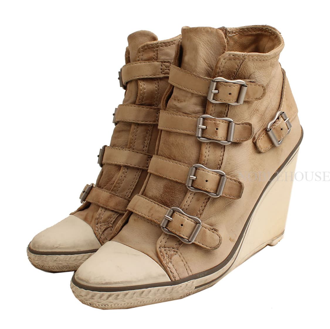 아쉬 빈티지베이지 레더 웨지 스니커즈 36 상품이미지2