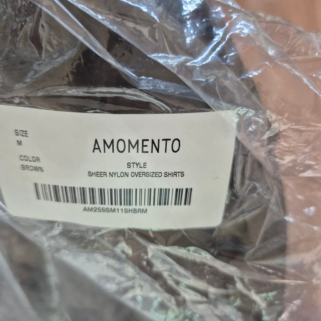 아모멘토 25SS 시어 나일론 오버핏 셔츠 상품이미지3