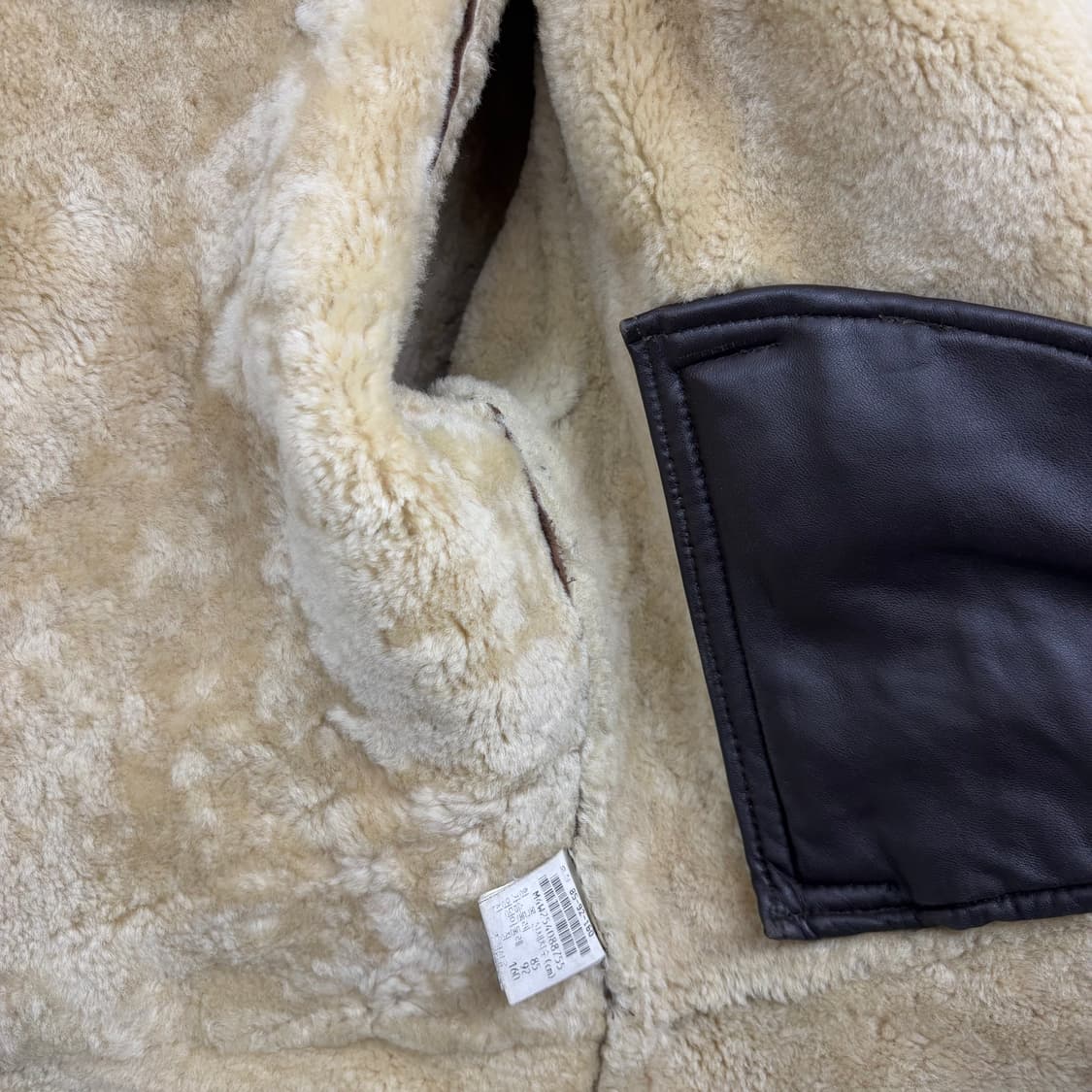 브라운 무스탕 가죽 자켓 여/M 상품이미지5