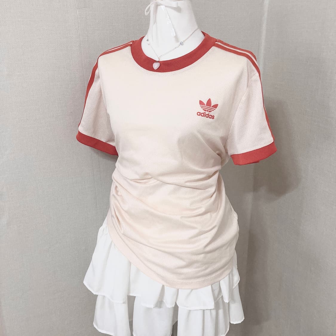 아디다스 크림 당근 링거티셔츠 M 상품이미지1