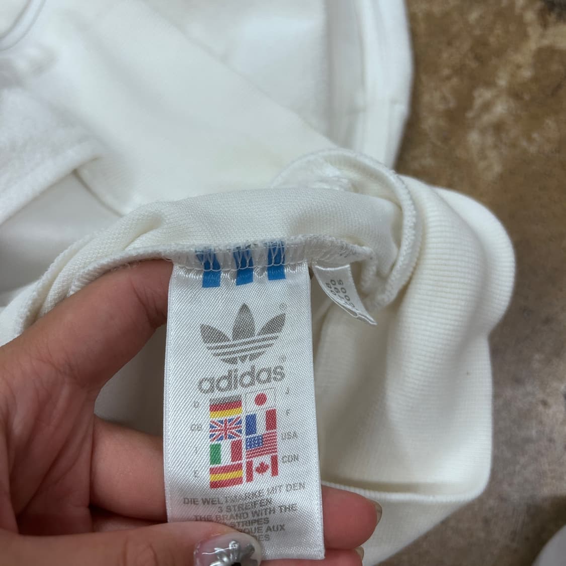 아디다스 흰초 오리지널 토너먼트 에디션 화이트 그린 코튼 져지 트랙탑90 상품이미지10