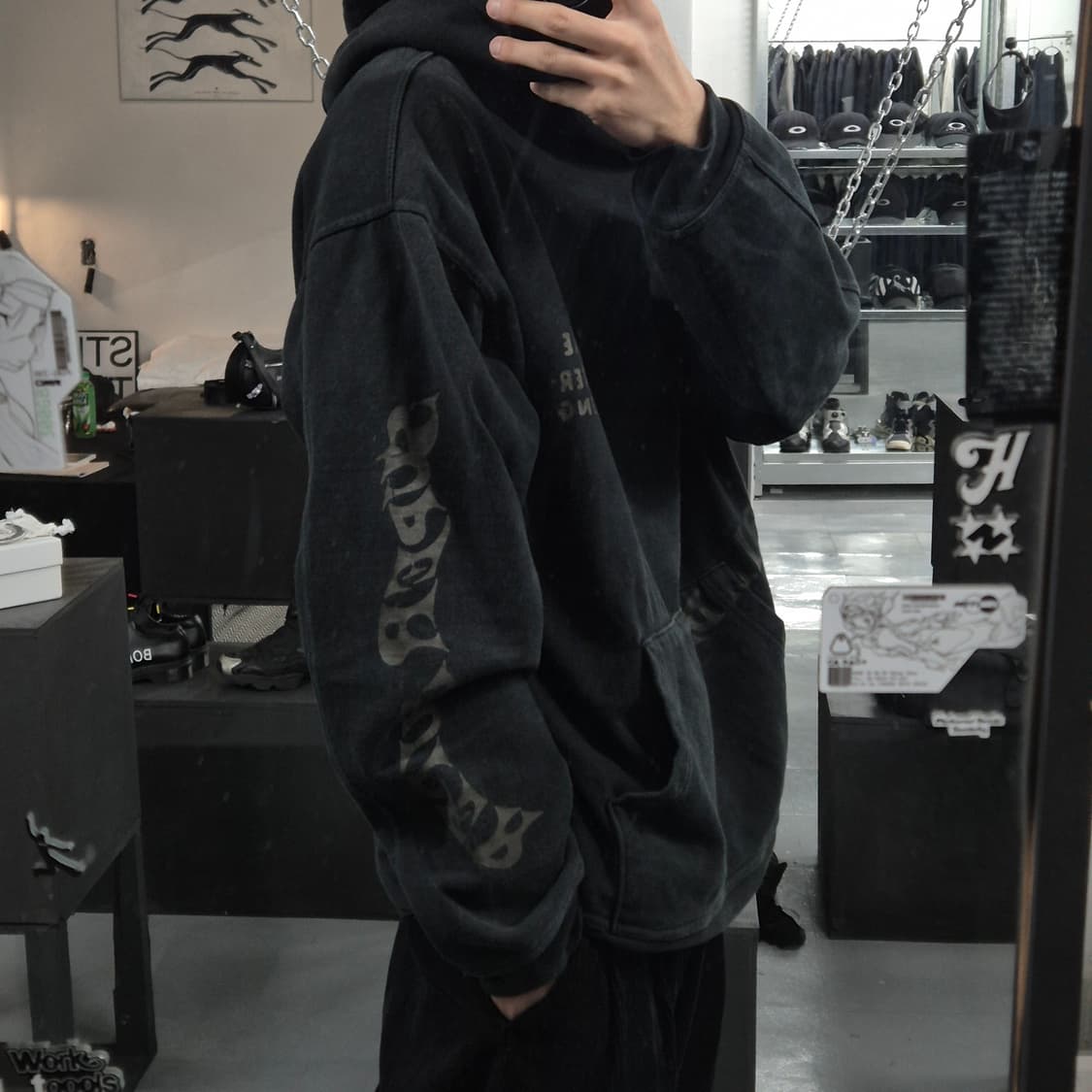 브레인데드 레터링 후드티 L사이즈 상품이미지2