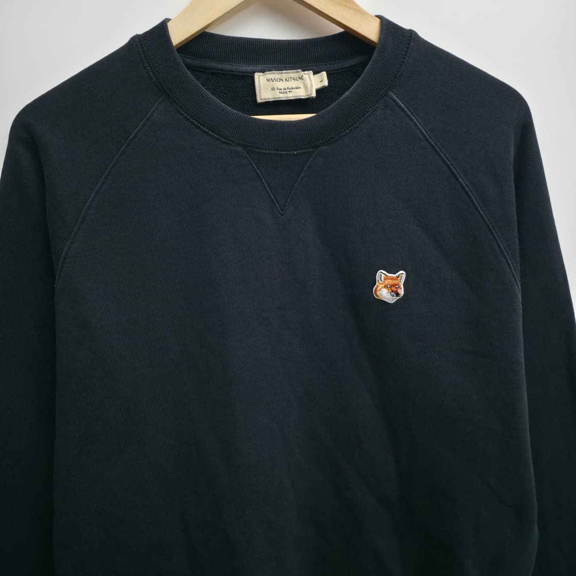 [L] 메종키츠네 블랙 맨투맨 상품이미지2