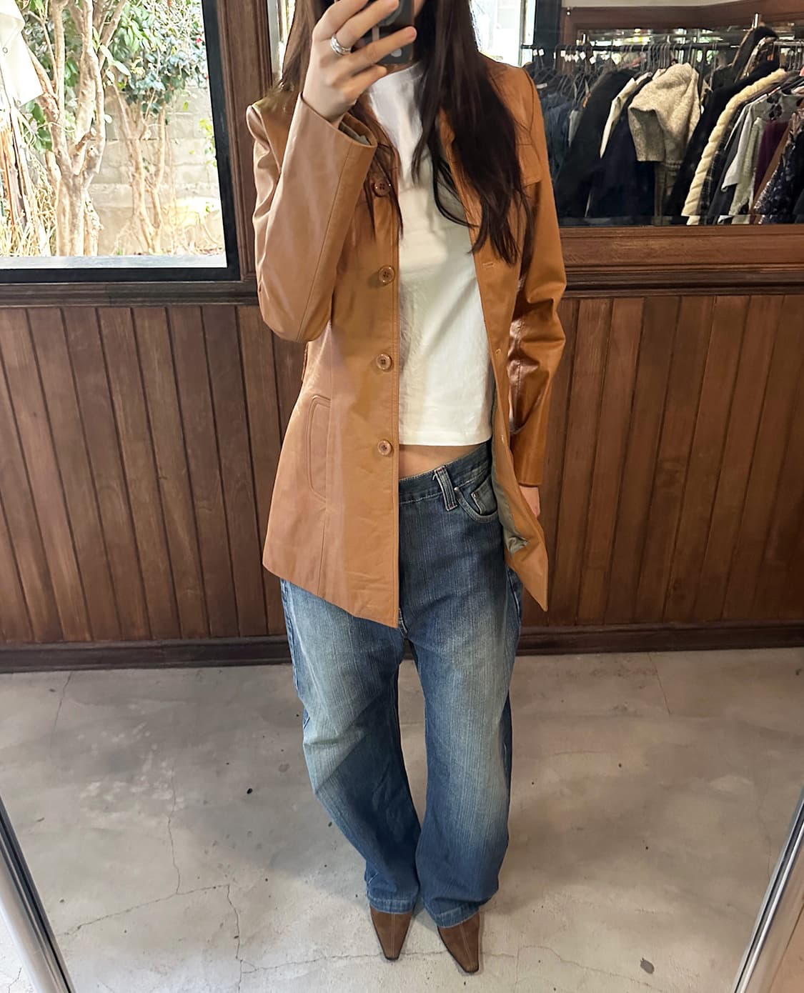 JPV mid lether jacket 상품이미지1