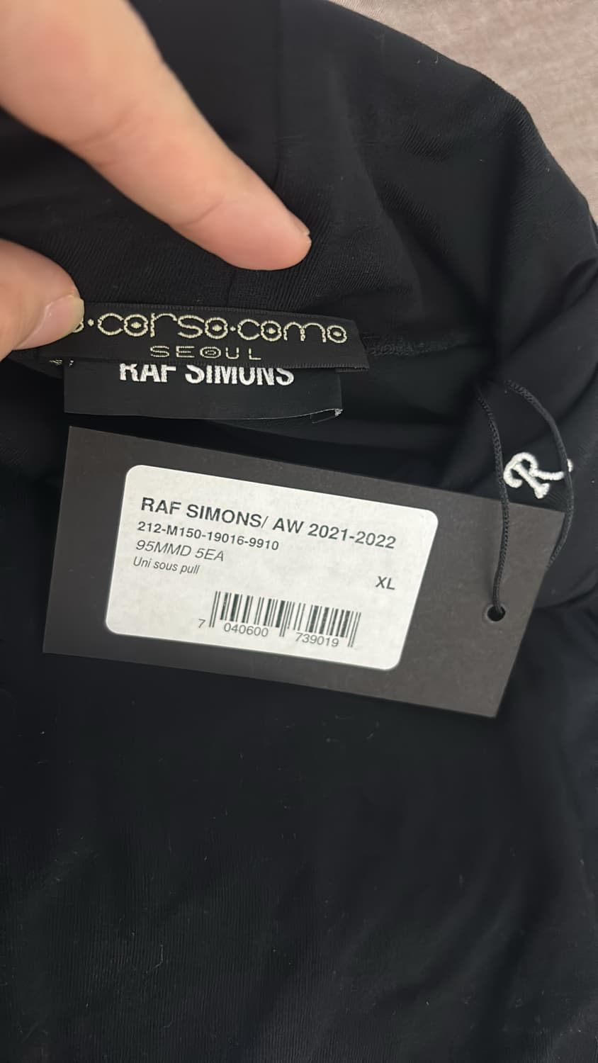 라프시몬스 r로고 목폴라 터틀넥 하이넥 슬리브 니트 xl사이즈 상품이미지2