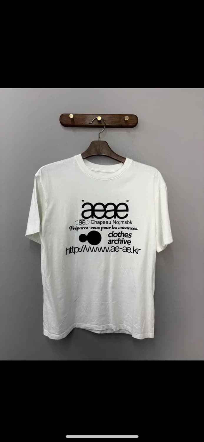 에이이에이이 웹로고 화이트 반팔 H2518 상품이미지2