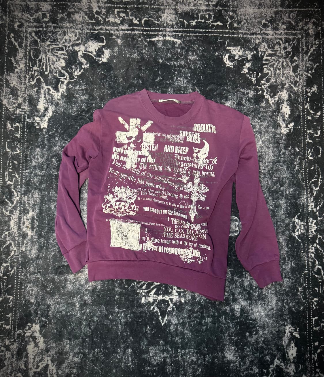 Punk Style Printed Detail Tee 상품이미지1