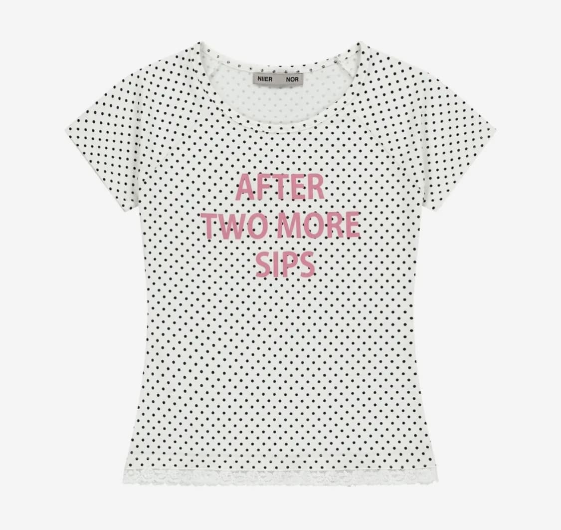 니어노어 DOT LETTERING SLIM TEE  상품이미지1