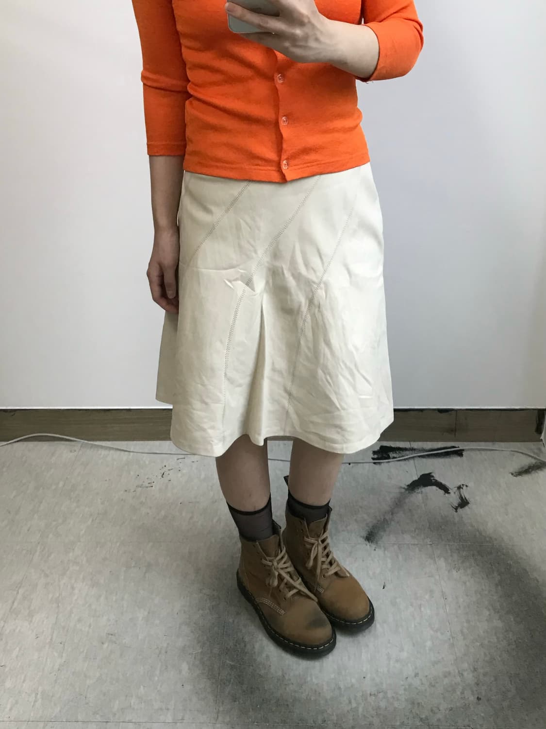 빈티지 레더 스커트 상품이미지2