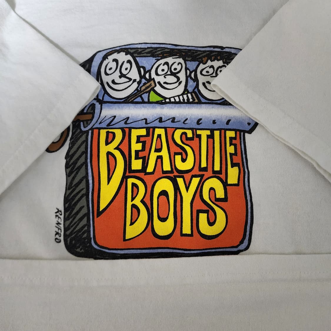 [L] 90s 비스티보이즈 RENFRO 통조림 빈티지 밴드티 랩티 상품이미지4