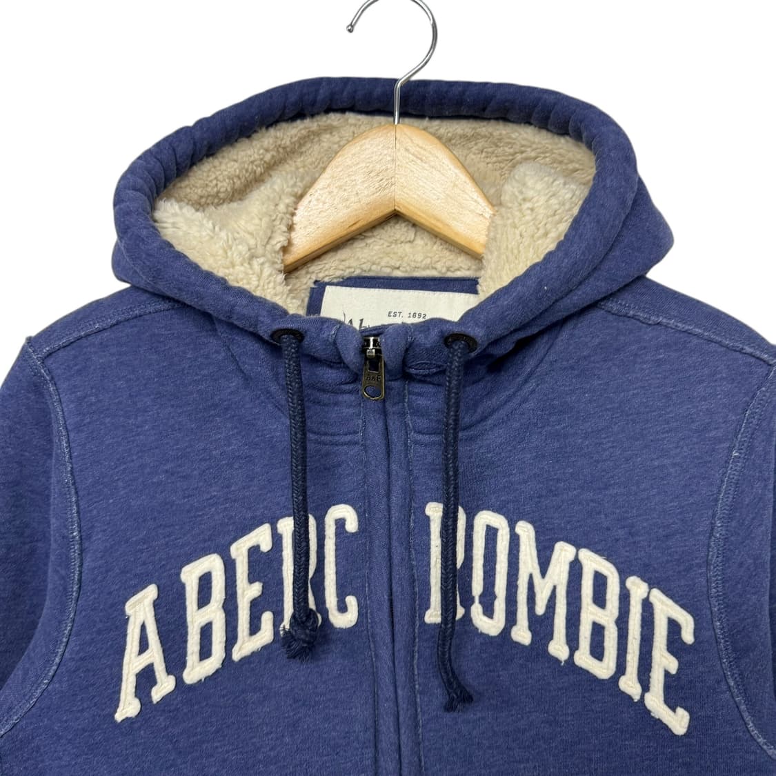 아베크롬비 아치로고 양털후드집업 상품이미지2
