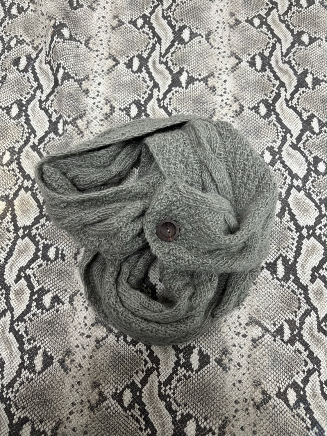 9Button Detail Layered Scarf 2.8 상품이미지4