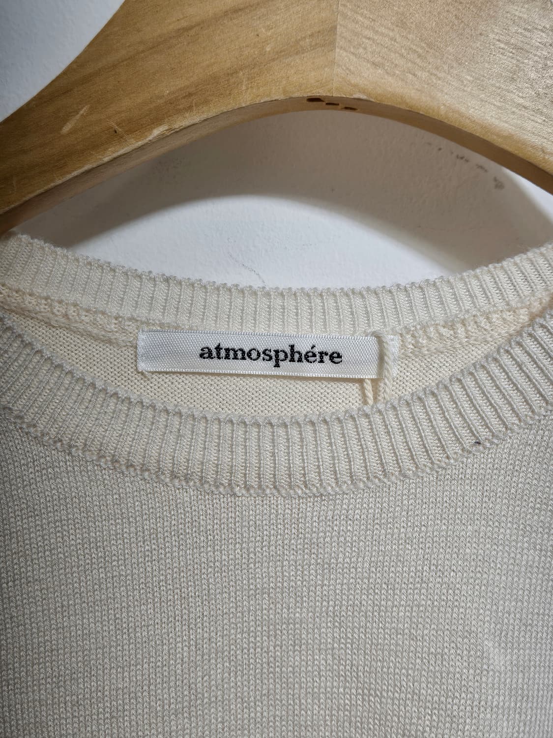 atmosphere 크롭 니트 반팔 아이보리 S 상품이미지3