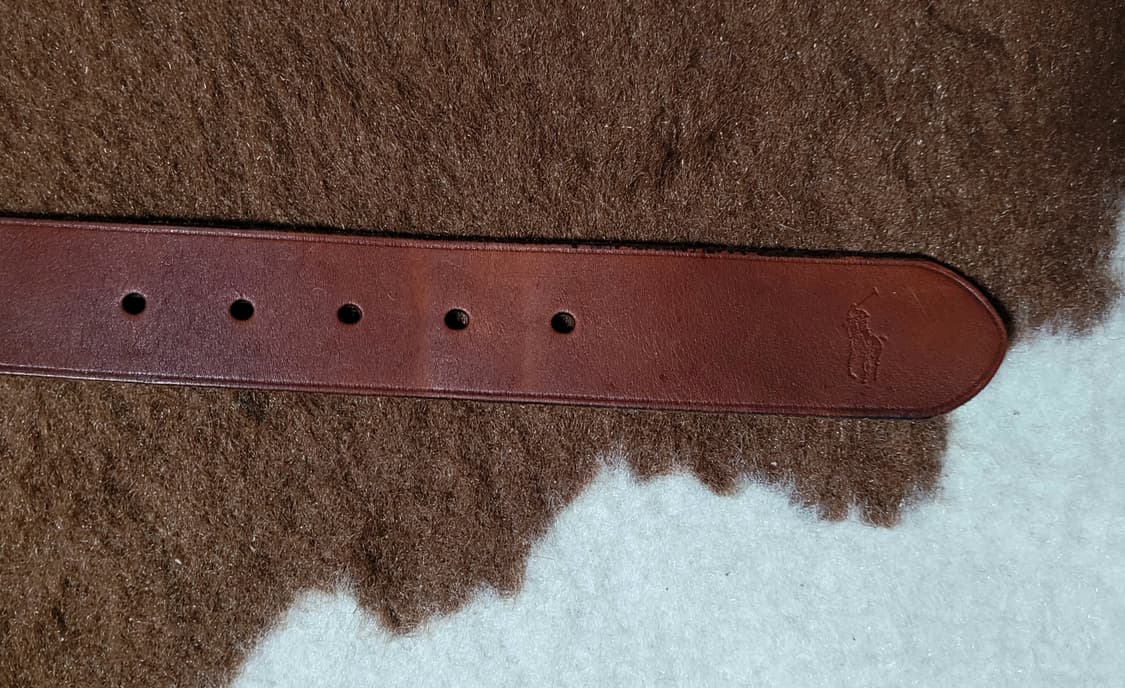 폴로 랄프로렌 남성용 브라운 가죽 벨트(115*4) 상품이미지4