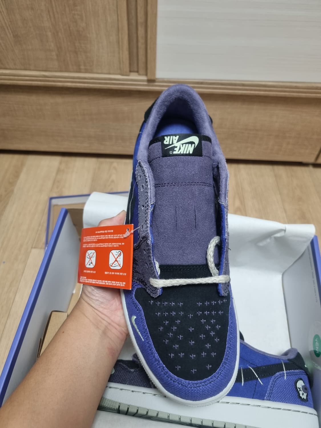 조던 1 x 자이언 윌리엄슨 레트로 로우 OG 리젠시 퍼플 265 상품이미지4