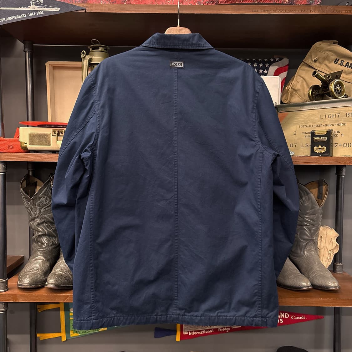 90s 폴로 랄프로렌 코튼워시드 미니멀 데크자켓 플리스 안감 N970 상품이미지2