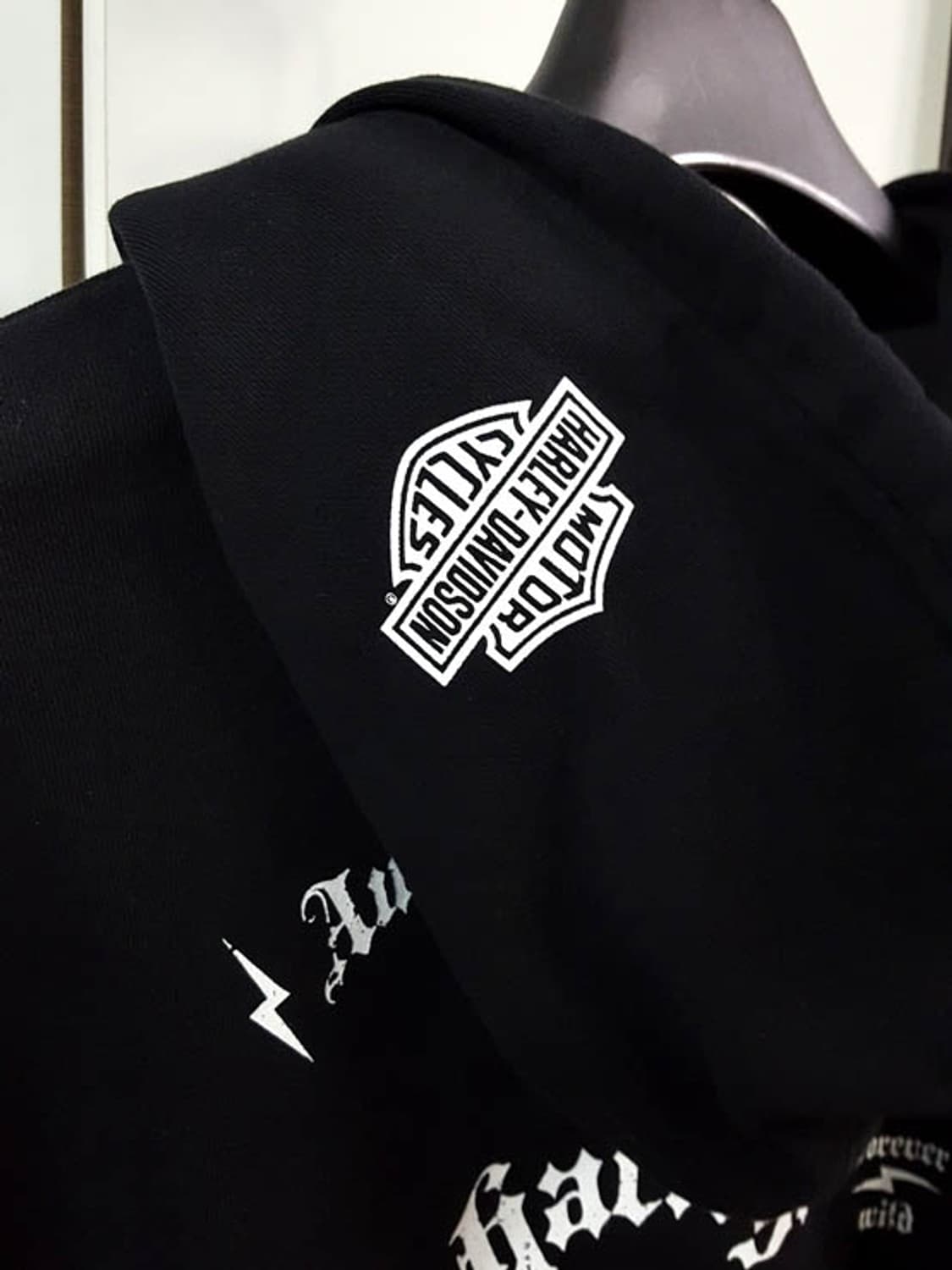 할리데이비슨 남성 오버핏 후드집업 블랙 프리 상품이미지5