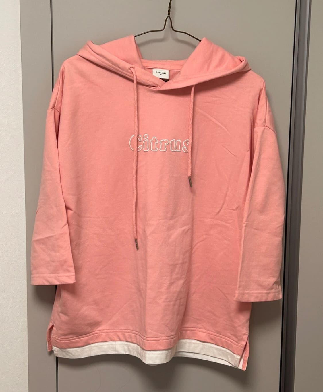 (새상품)폴햄 시트러스 후드 티셔츠 딸기우유 핑크 상품이미지1