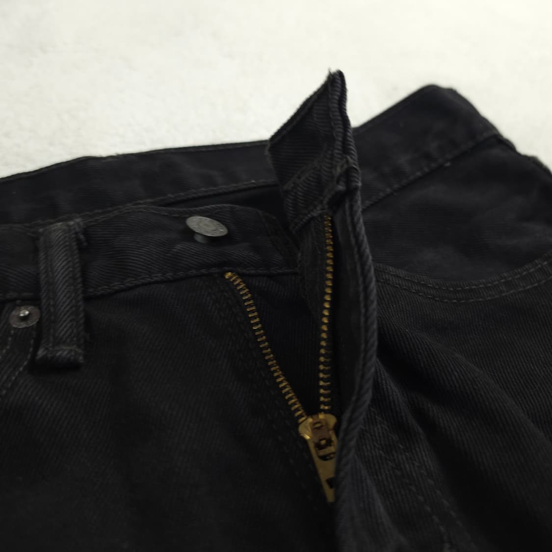 리바이스 505 블랙 데님 레귤러 팬츠 (M) 상품이미지4