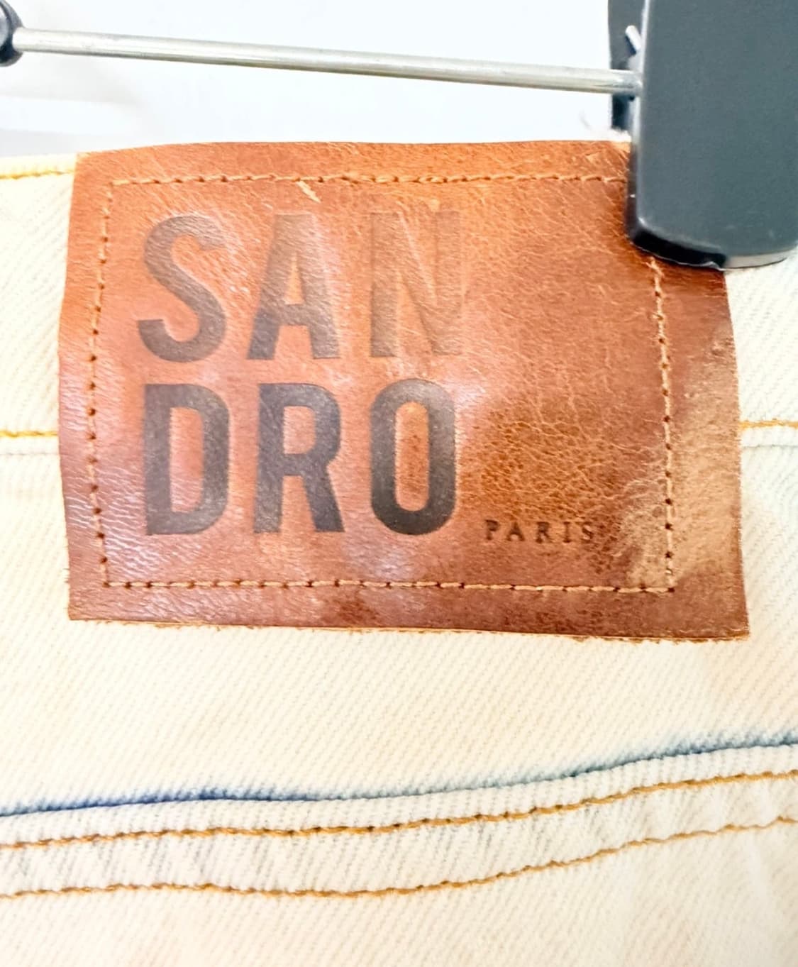 산드로 아이보리 데님 팬츠 36 상품이미지6