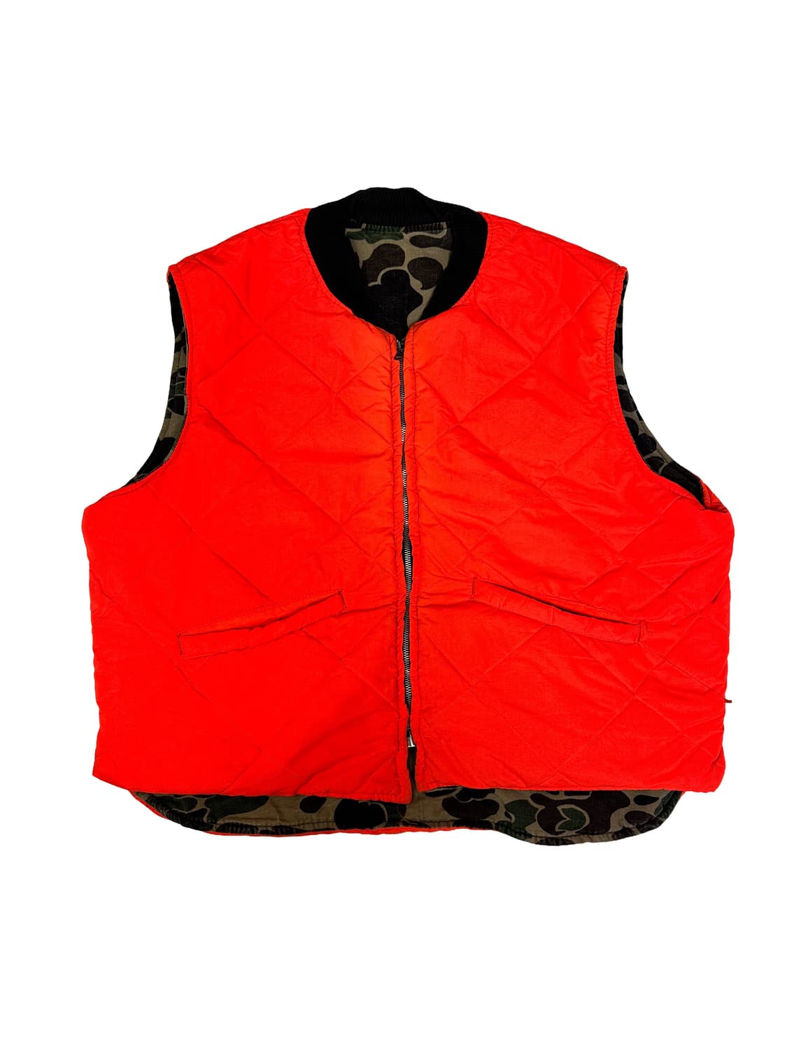 빈티지 덕카모 리버시블 패딩 베스트 OS 상품이미지5