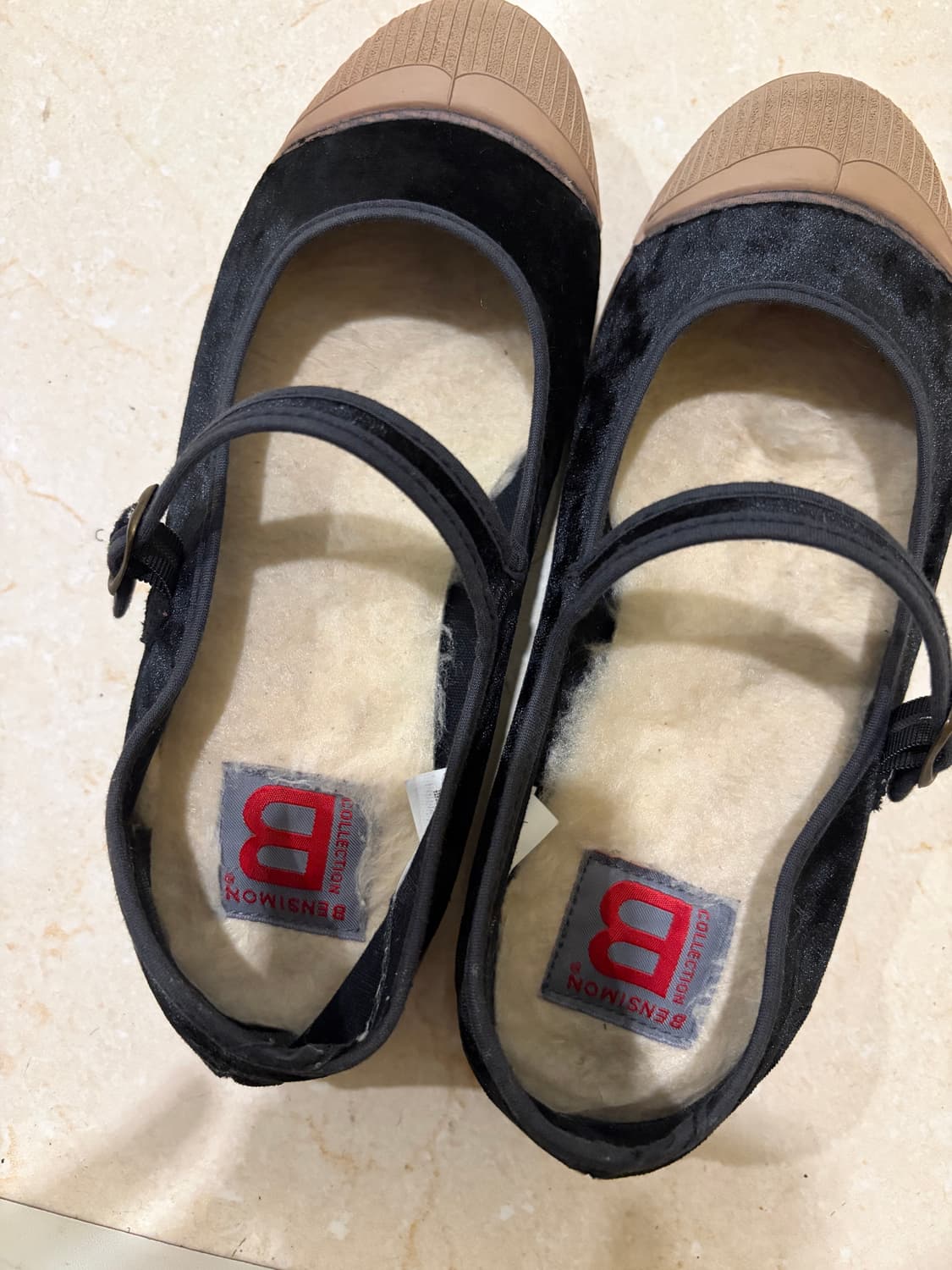 벤시몽 블랙 벨벳 메리제인 슈즈 230 상품이미지2