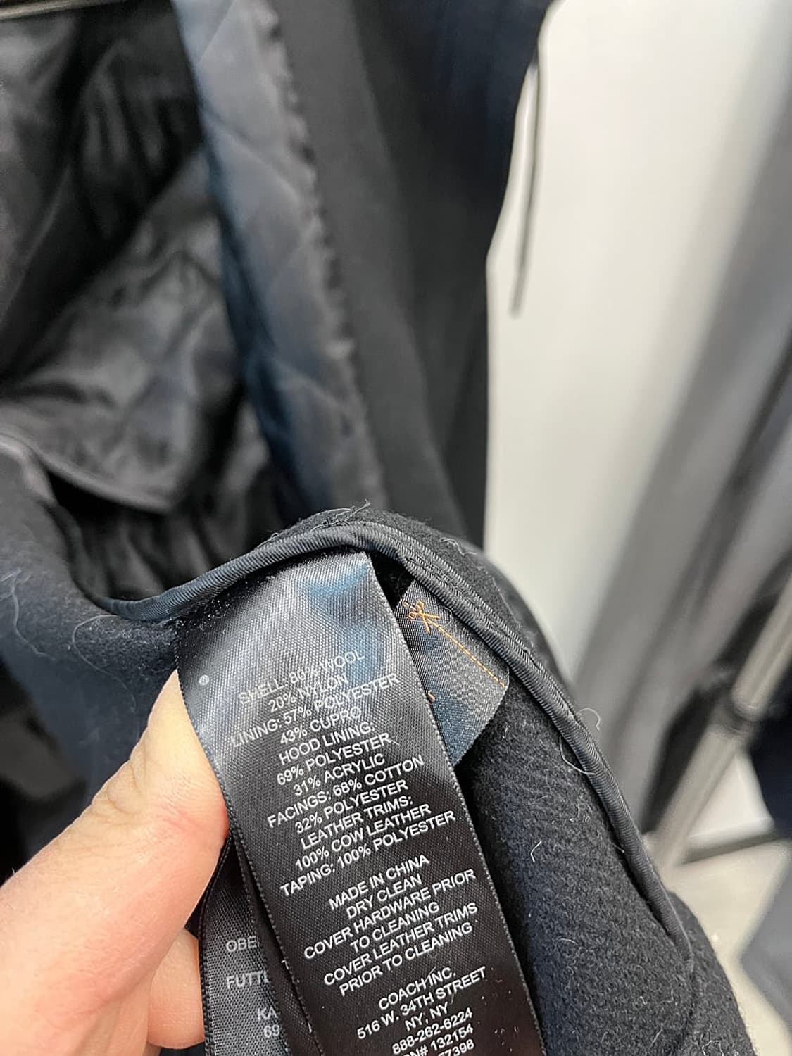 여) 코치 시어링 후드 울코트  상품이미지8