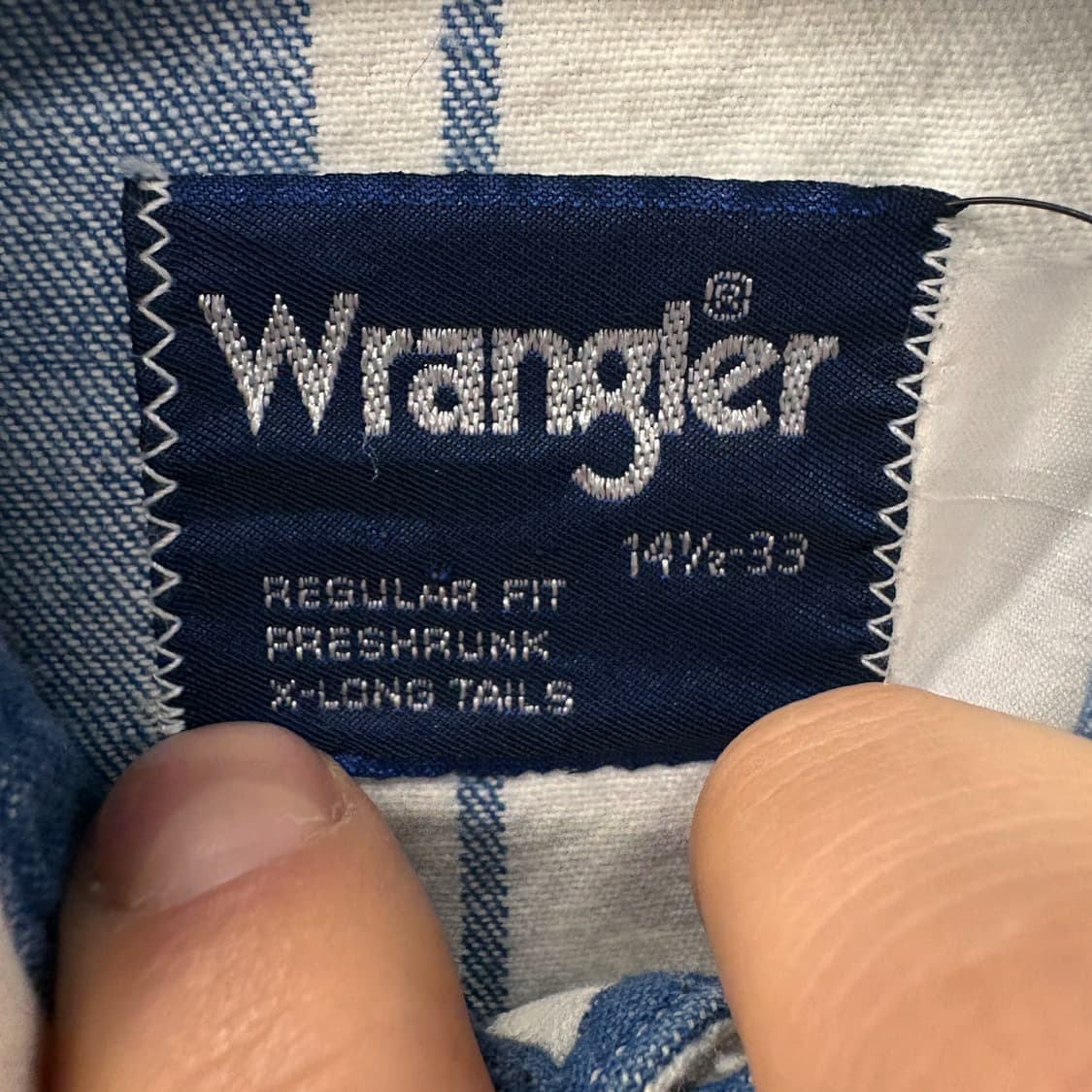 90s 랭글러 스트라이프 롱테일즈 카우보이 웨스턴셔츠 N598  상품이미지6