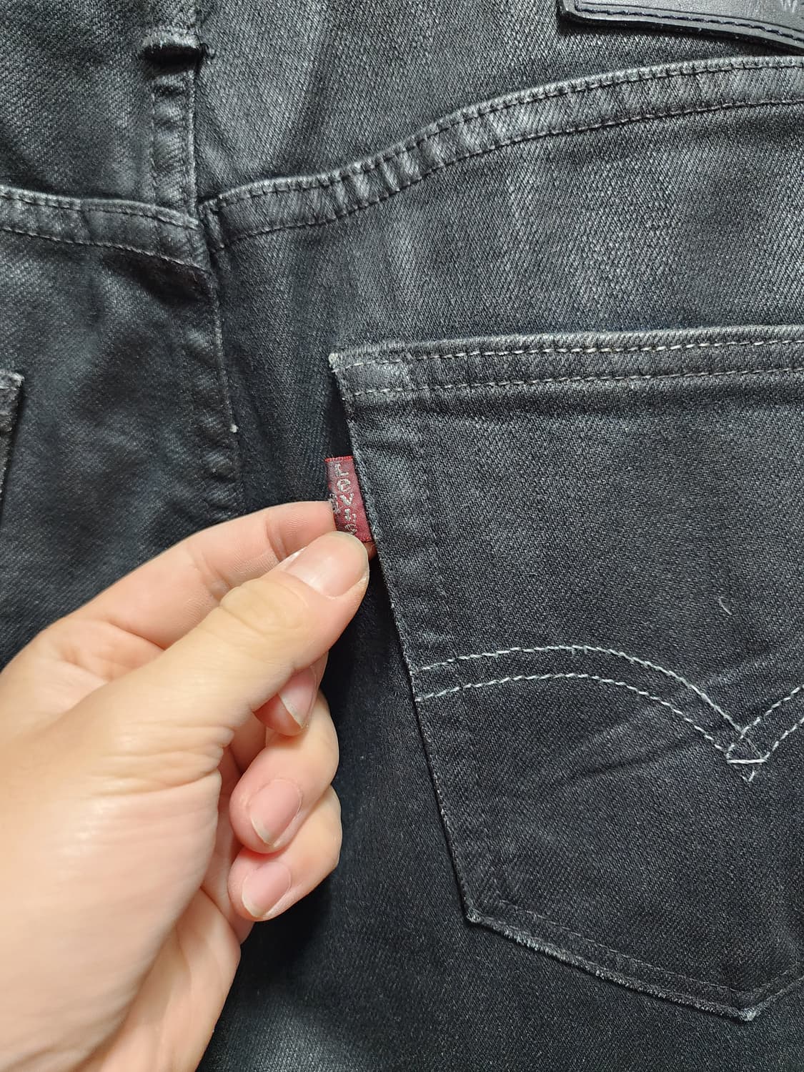 리바이스 508 블랙 코팅진 상품이미지4