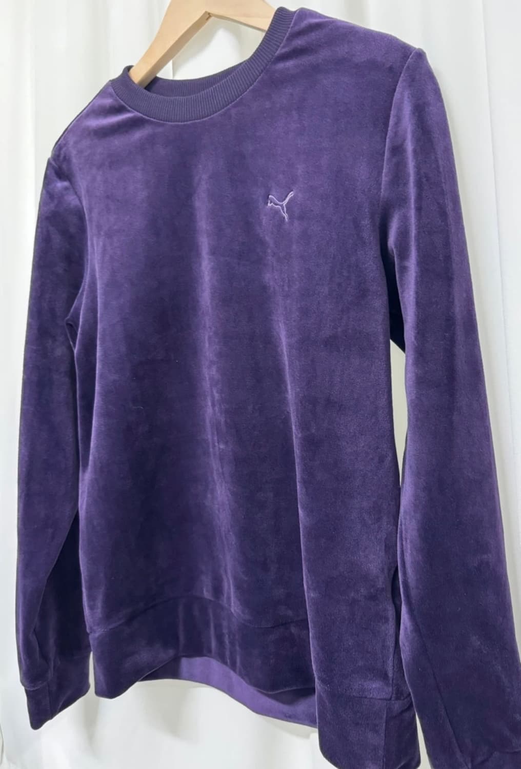 PUMA 벨벳 맨투맨 퍼플 상품이미지3