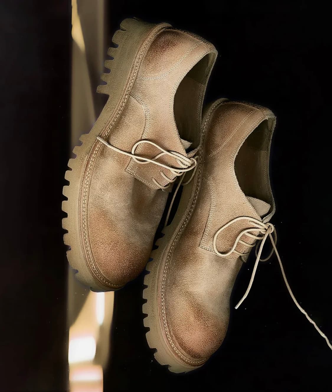 야세 6.5cm 페더 코만도솔 스웨이드 더비슈즈 250 상품이미지1