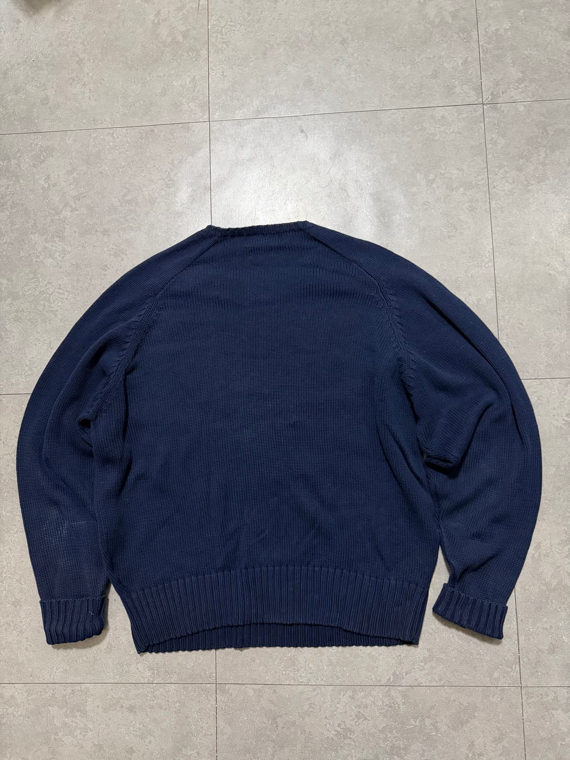 90s 랄프로렌 폴로 네이비컬러  빈티지 코튼 니트 100size   상품이미지7
