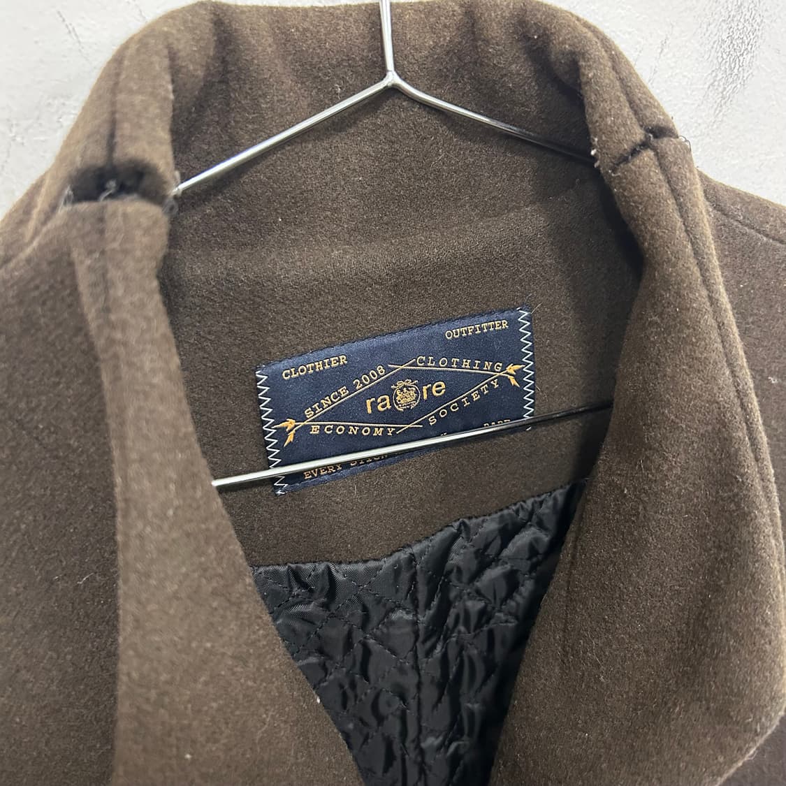 레어 이코노미 소사이어티 울 이너퀼팅 롱코트 상품이미지6