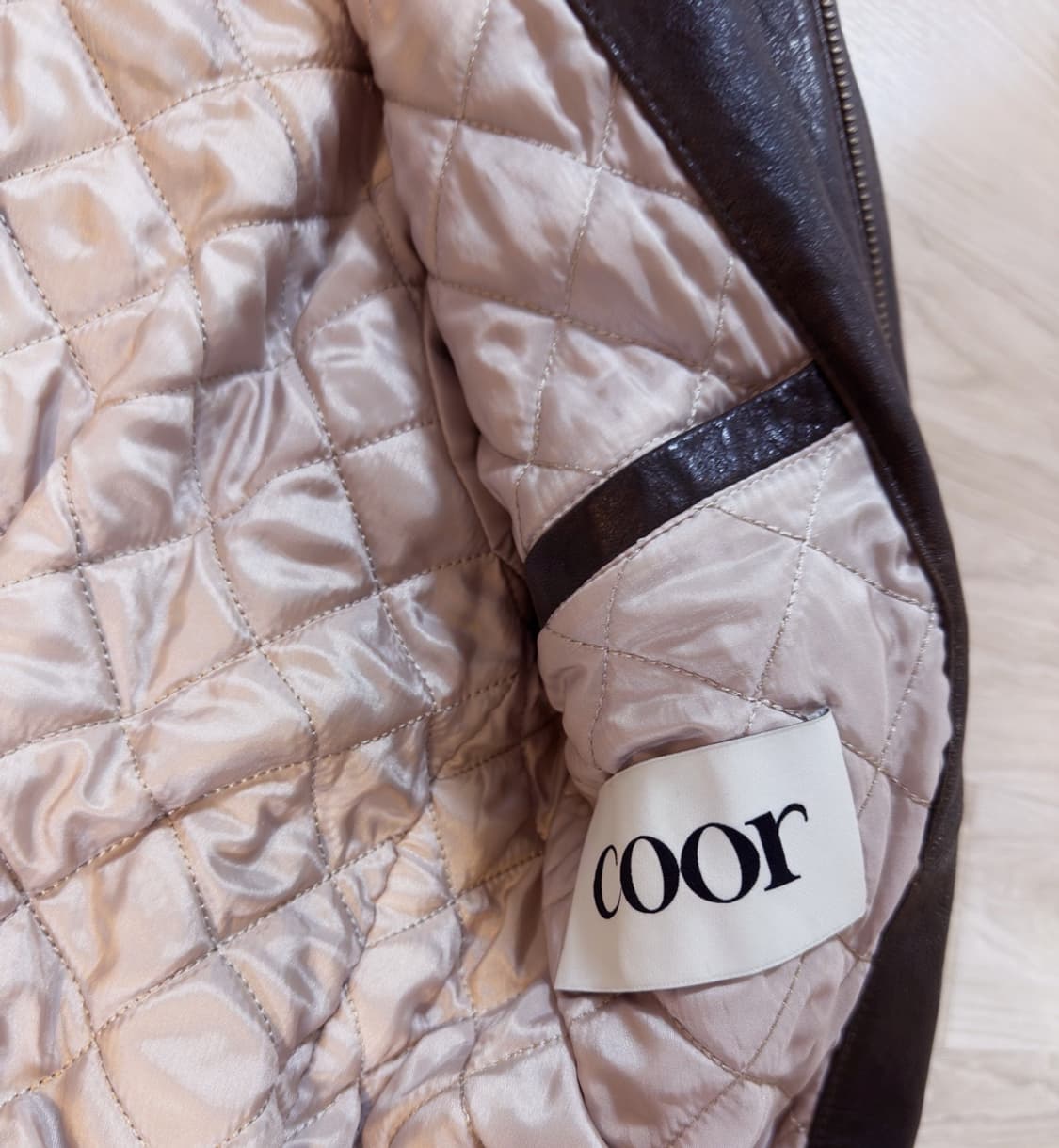 쿠어 우먼 베지터블 레더 A-2 자켓 브라운 상품이미지5