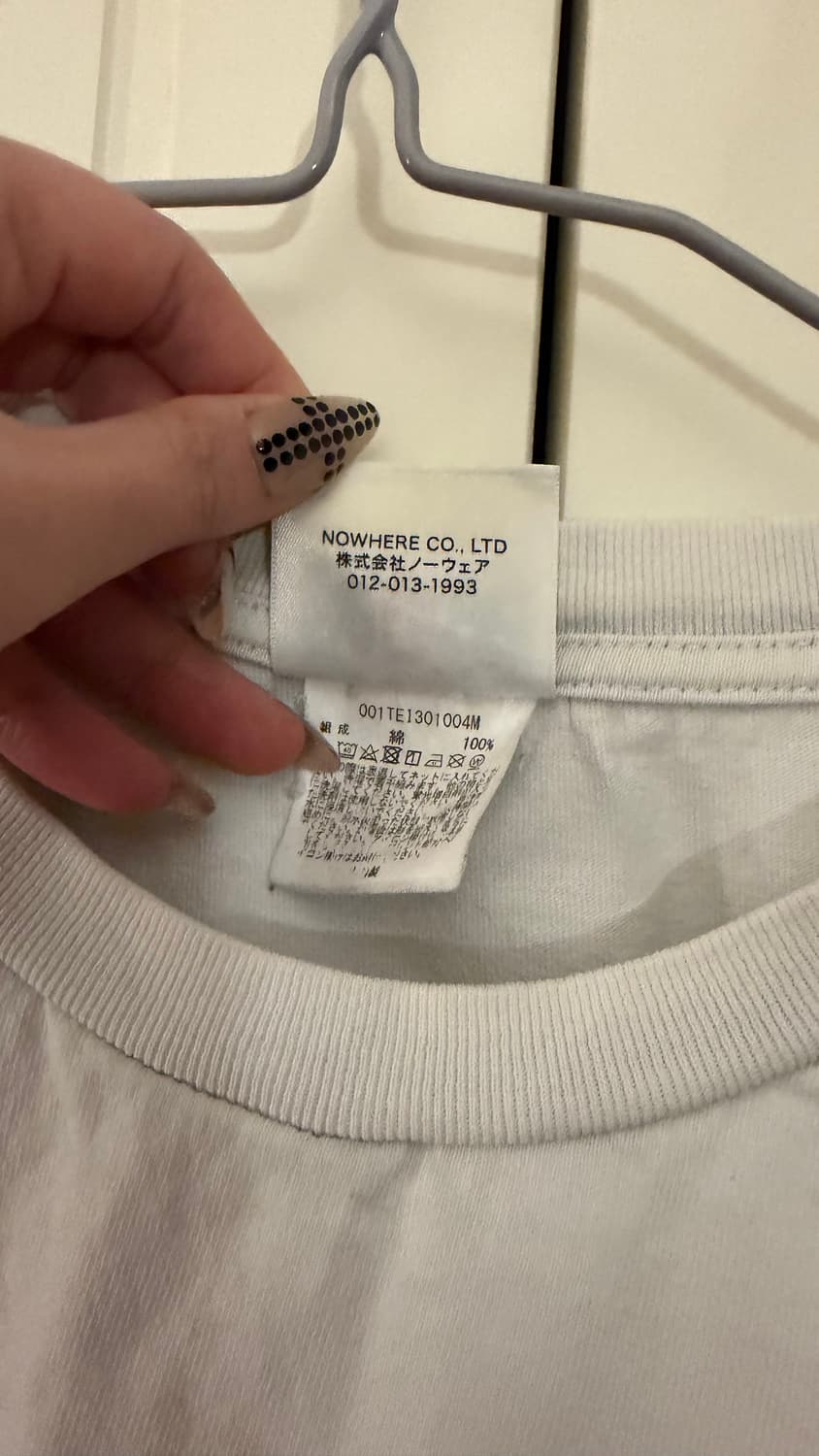 베이프 원포인트 스몰로고 반팔 티셔츠 화이트 상품이미지6