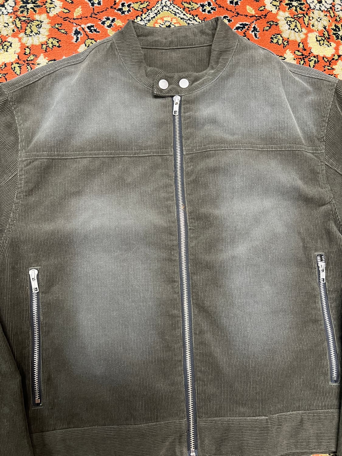 [L] 카키 코듀로이 라이더 자켓 상품이미지2