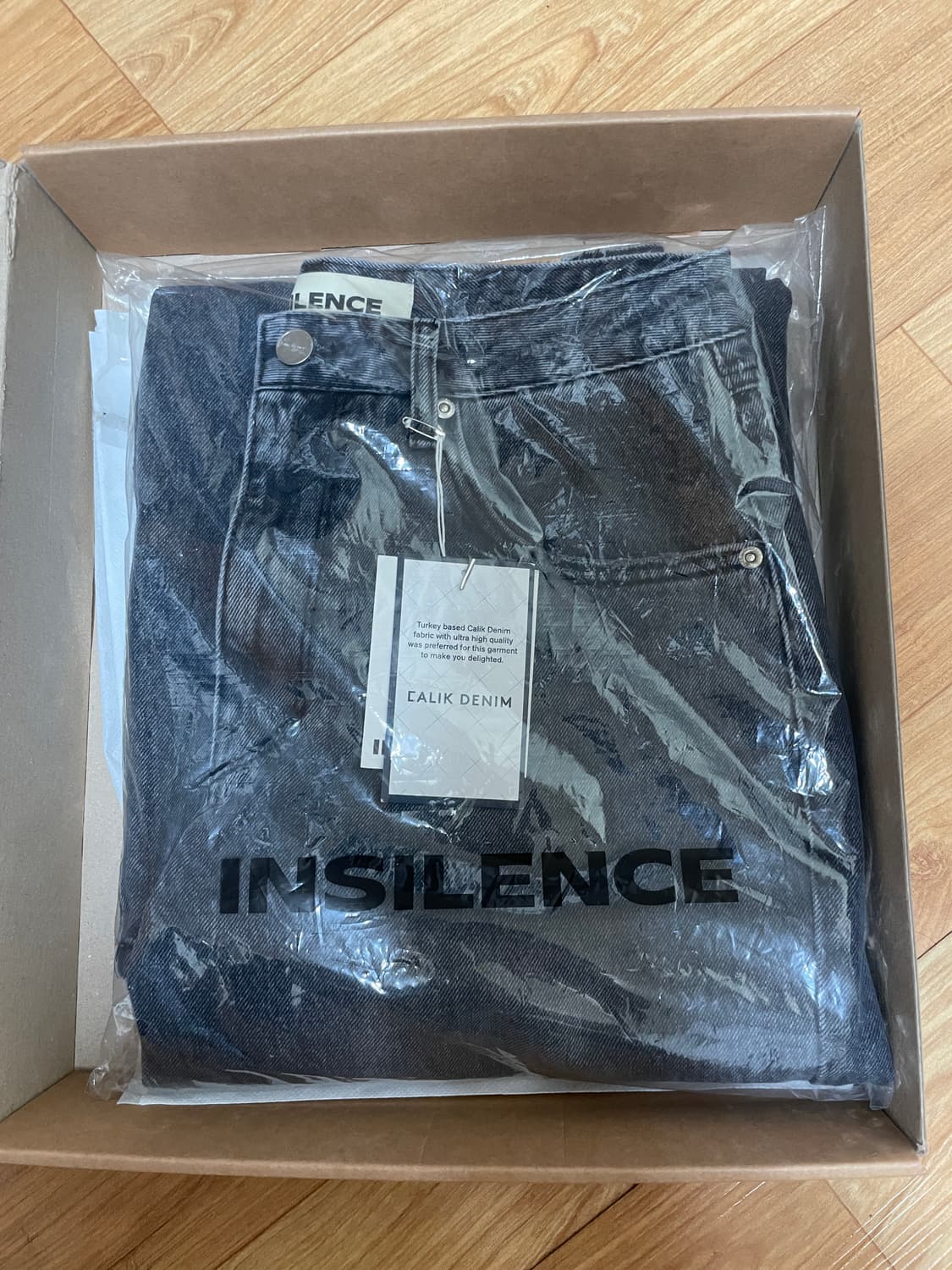 인사일런스 CALIK 로우 웨이스트 와이드 데님 팬츠 ASH GREY 상품이미지5