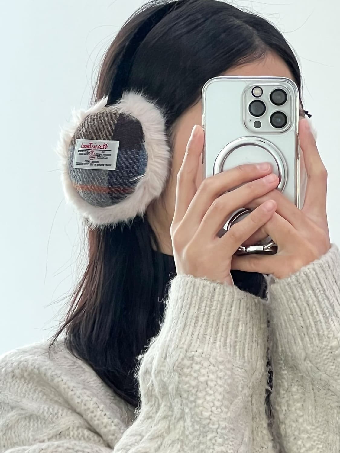 [새상품]  harris tweed / 해리스트위드 원단 귀마개 3종  상품이미지10