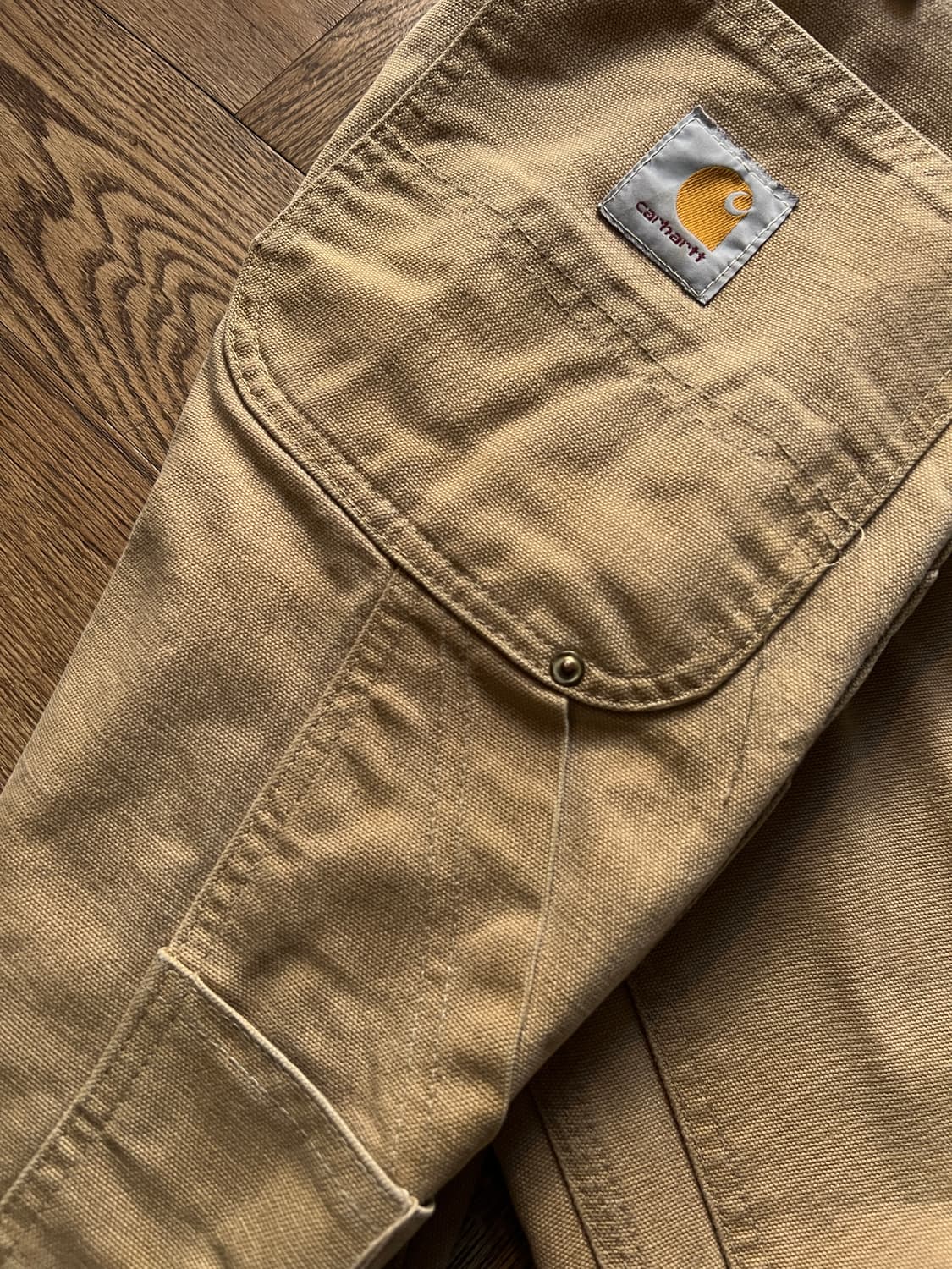 [34]90's 칼하트 유니온메이드 USA 빈티지 페이딩 더블니 워크팬츠 상품이미지7