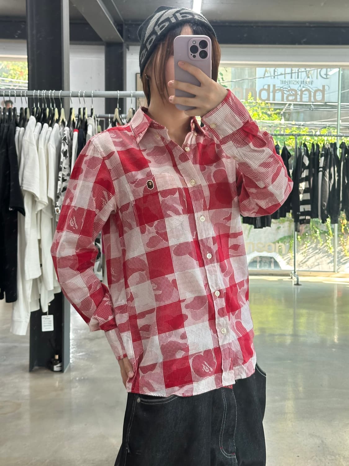 베이프 에이프 긴팔 체크셔츠 상품이미지1