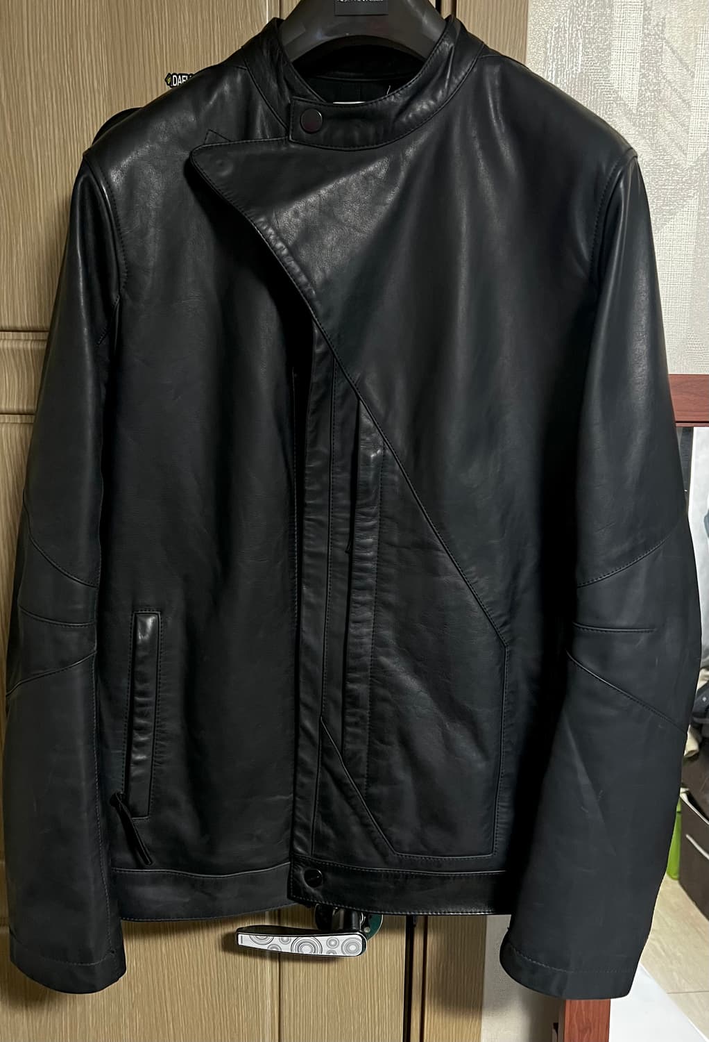 헬무트랭 다이어그널 리얼레더 자켓 L 상품이미지2