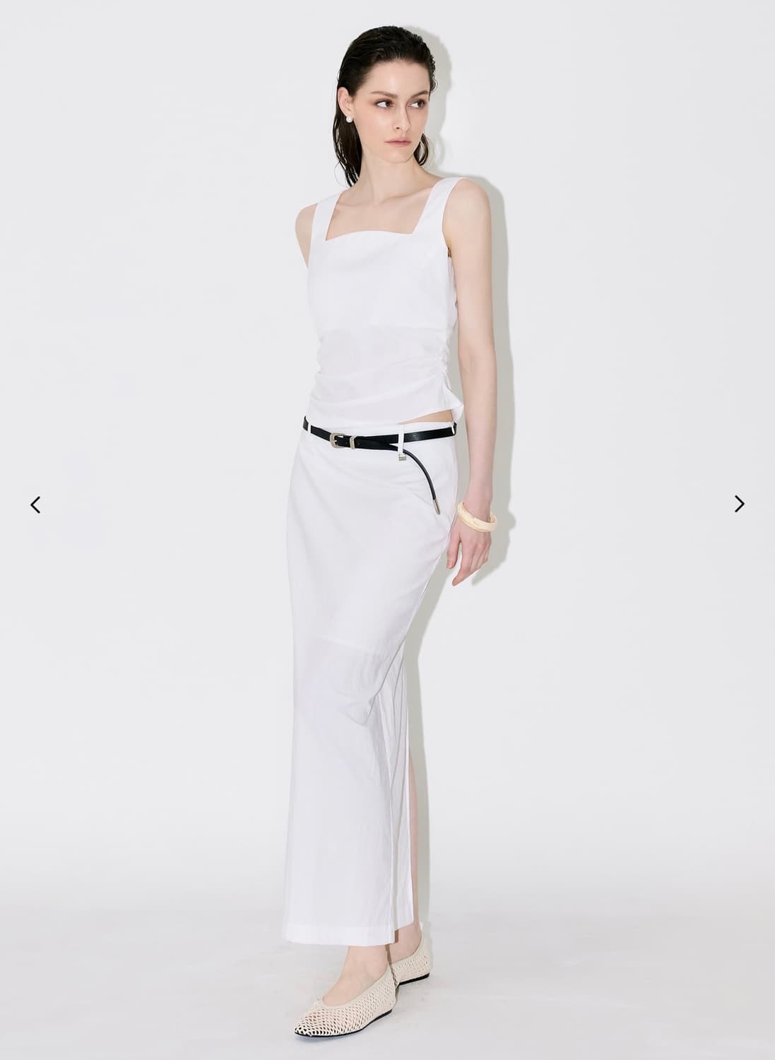 문트 크링클 세미 로우웨이스트 맥시 스커트 상품이미지4