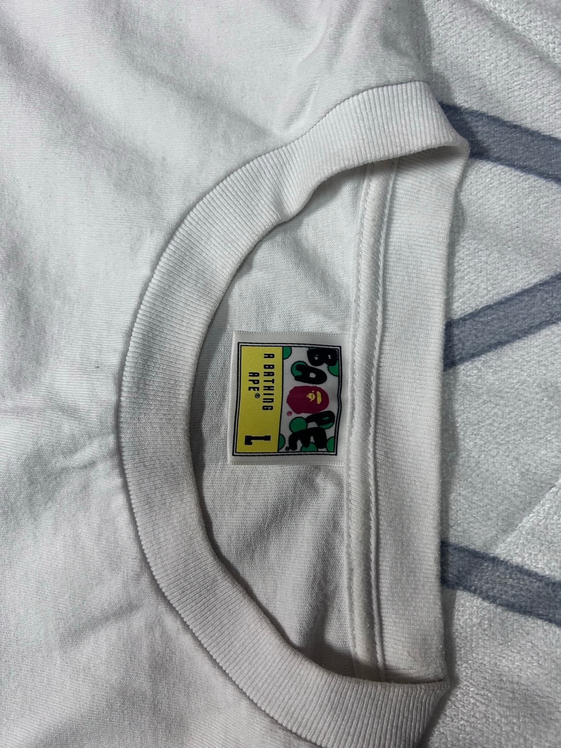 베이프 재팬 에이프 헤드 화이트 반팔 티셔츠 상품이미지3