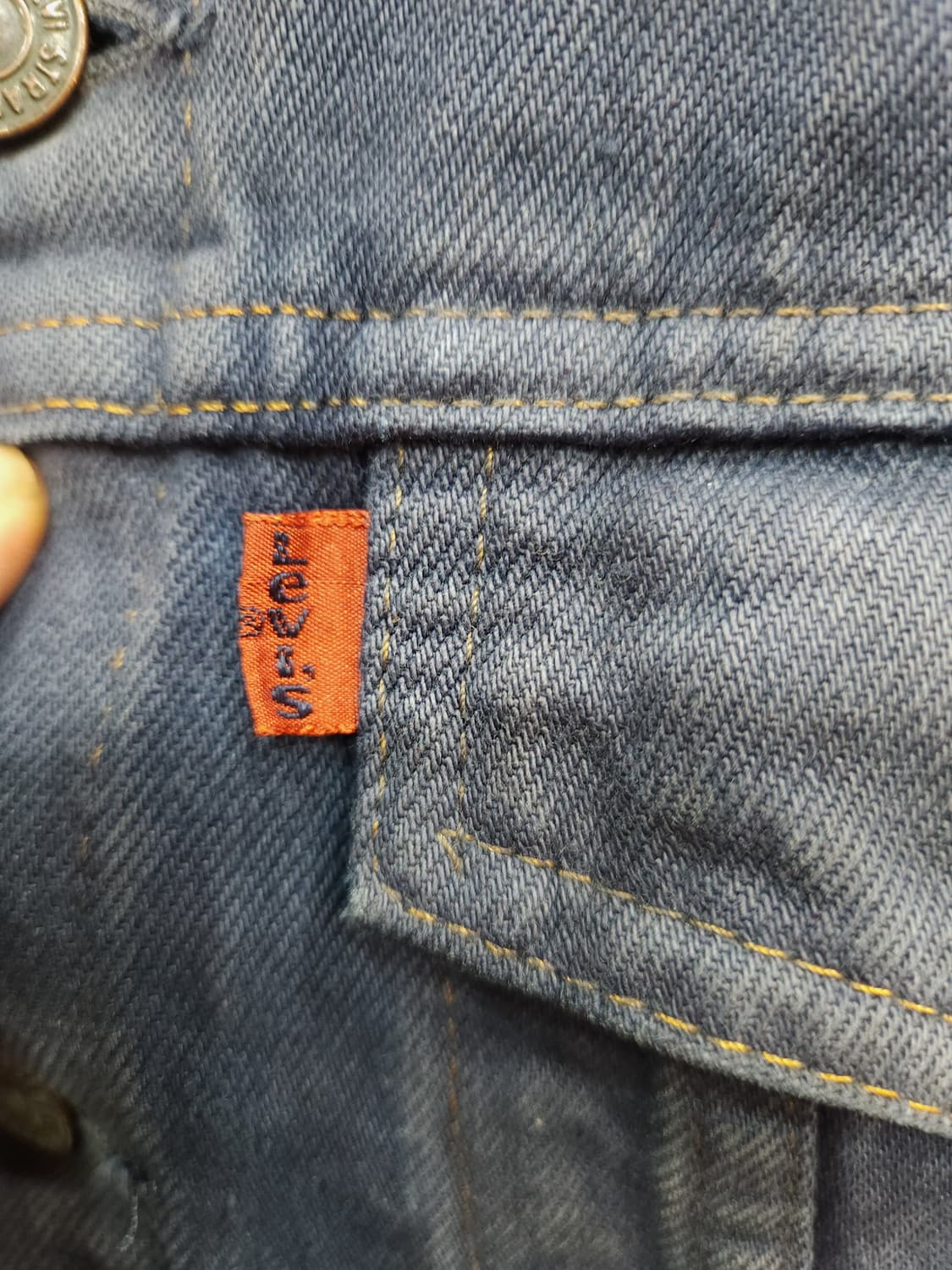 리바이스 90's 70505 오렌지라벨 가먼트다잉 데님 자켓 상품이미지4