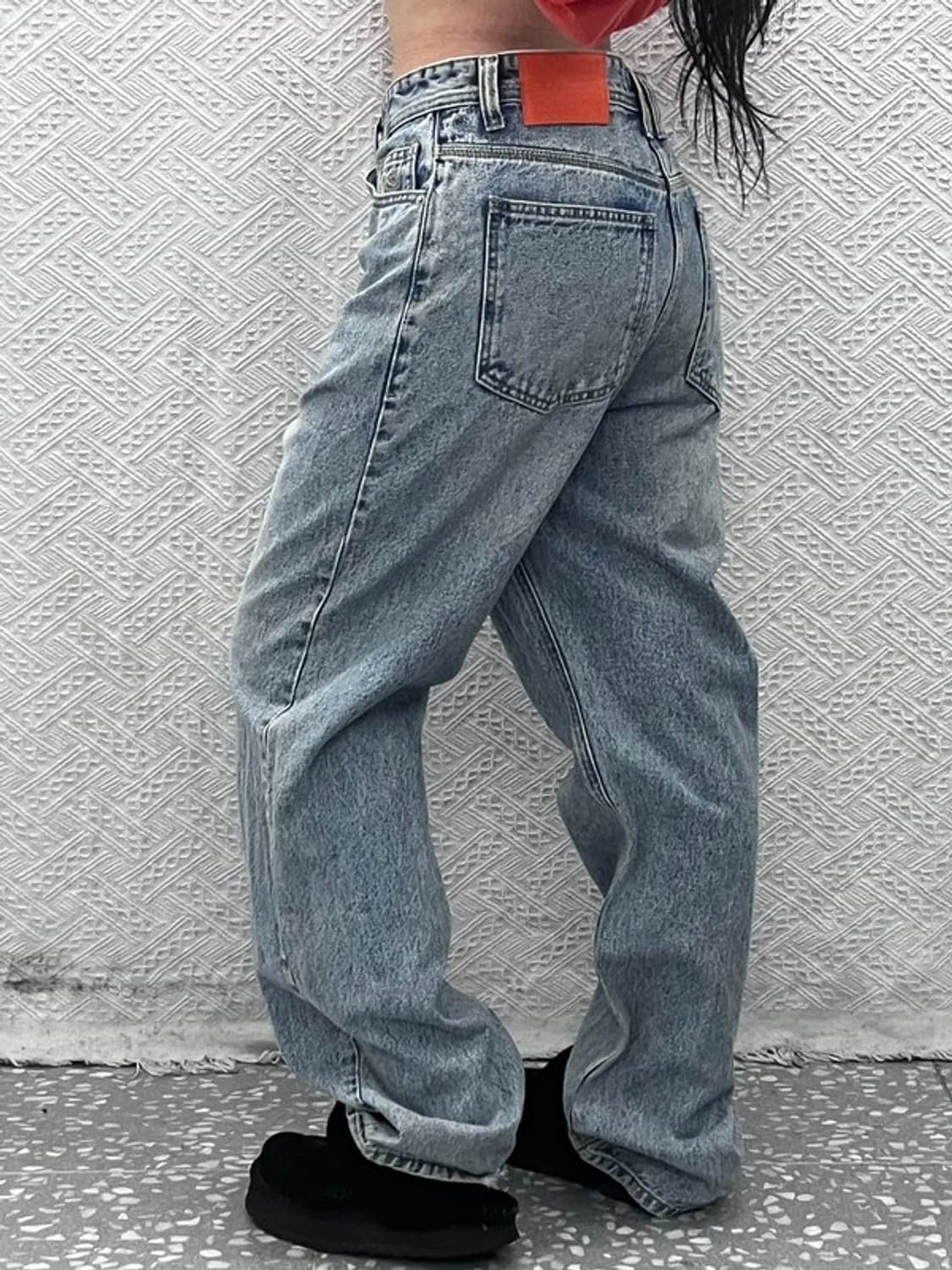 플랙 X OAM 빈티지 Y2K 연청 오렌지패치 데님팬츠 M C09522 상품이미지1