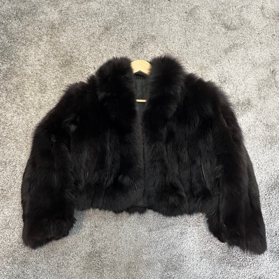 빈티지 블랙 크롭 사가폭스 퍼자켓M 상품이미지2